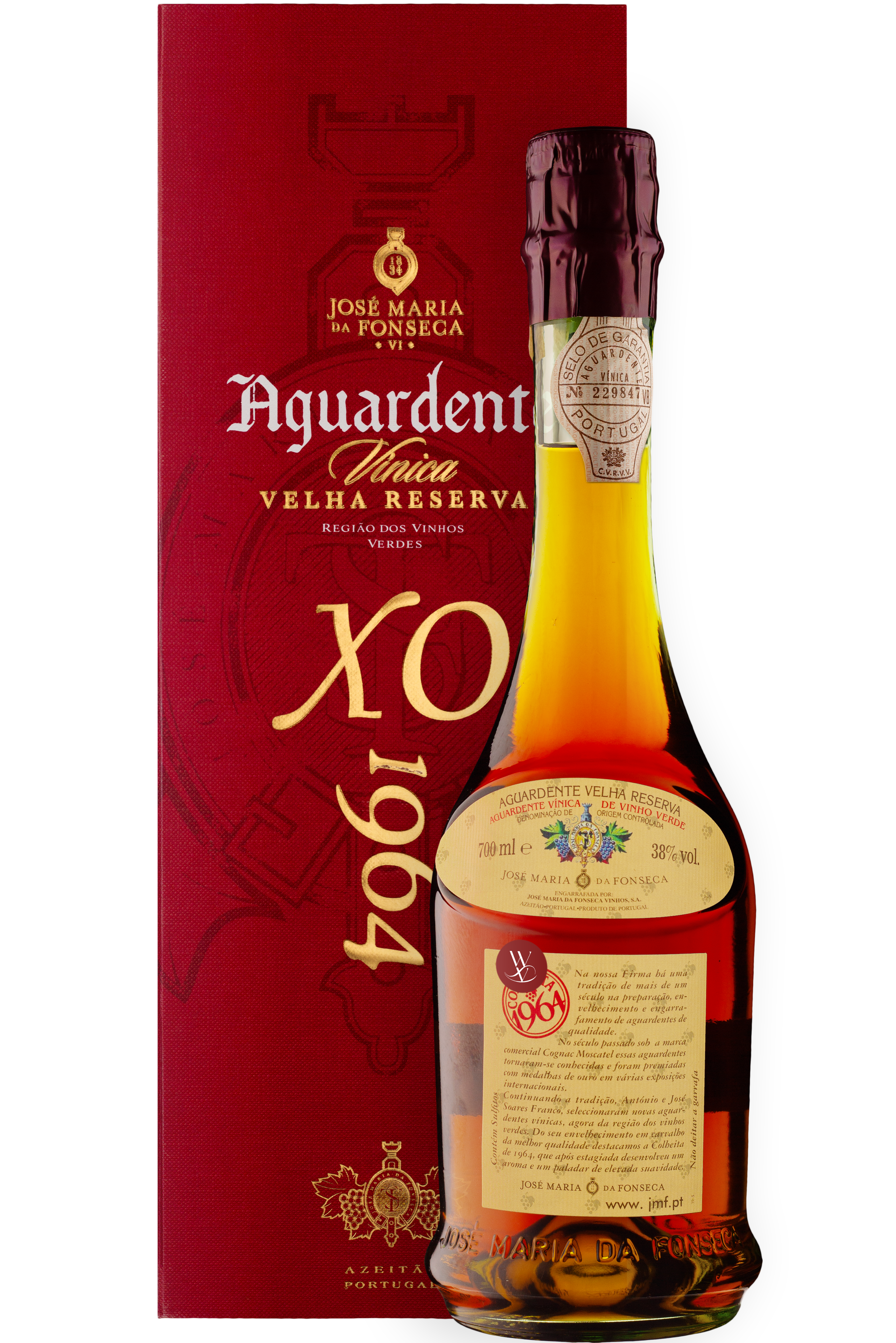 WineVins Aguardente JMF Velha Reserva XO 1964
