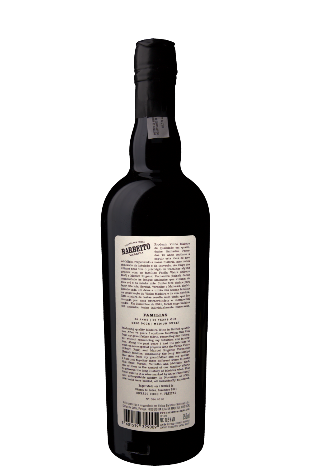 WineVins Barbeito Madeira Famílias 50 Anos NV