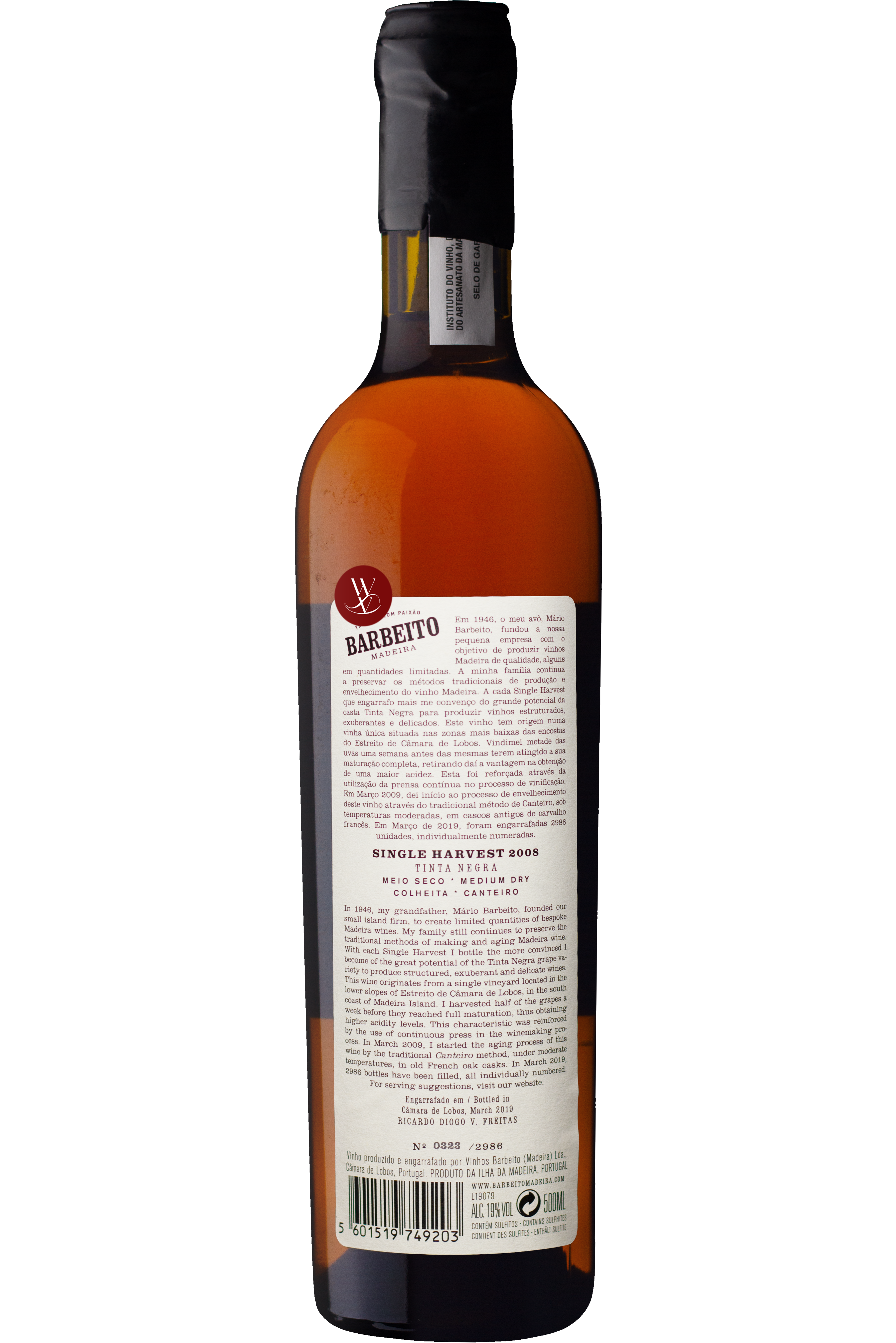 WineVins Barbeito Single Harvest 2008