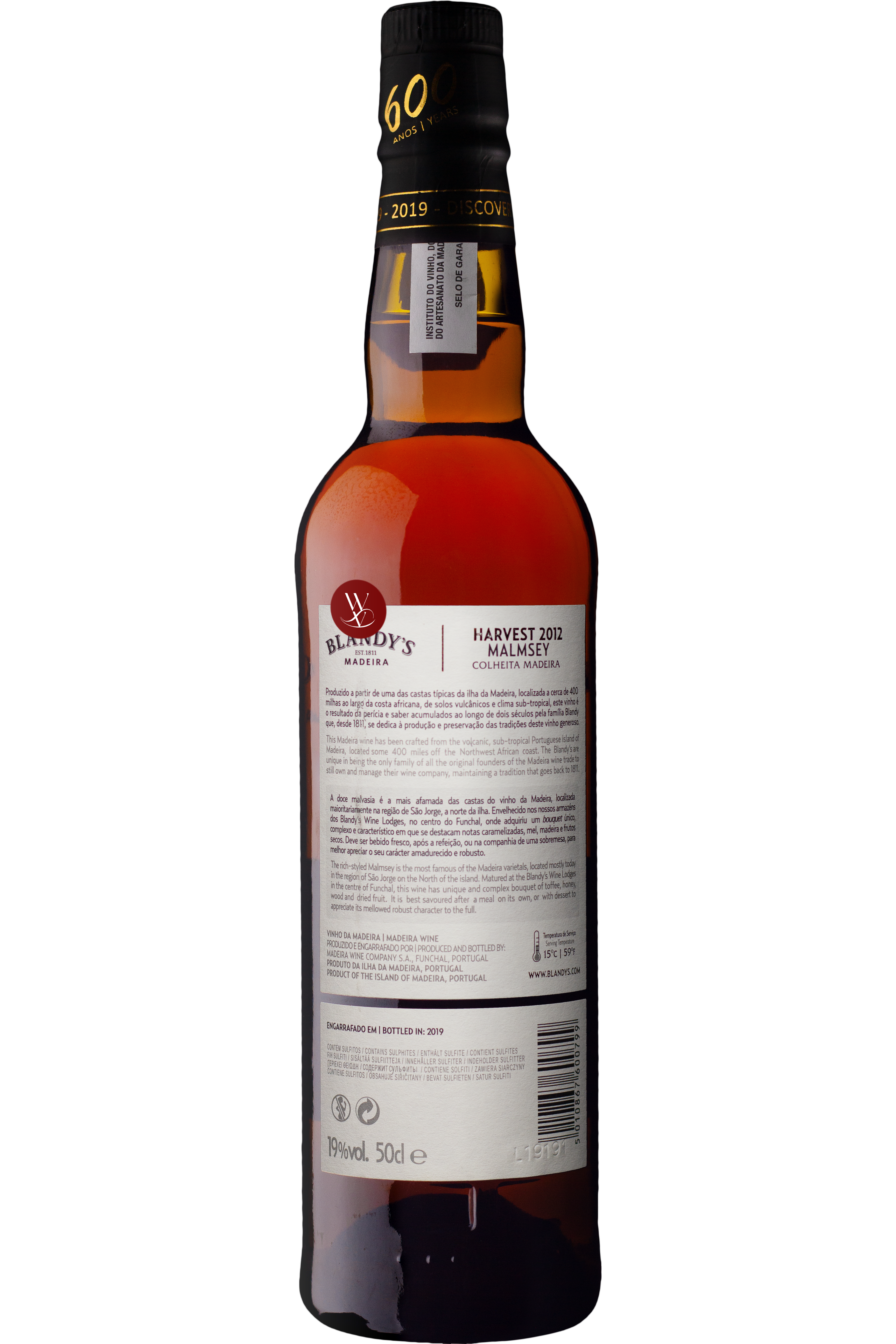 WineVins Blandy's Colheita Malmsey 2012