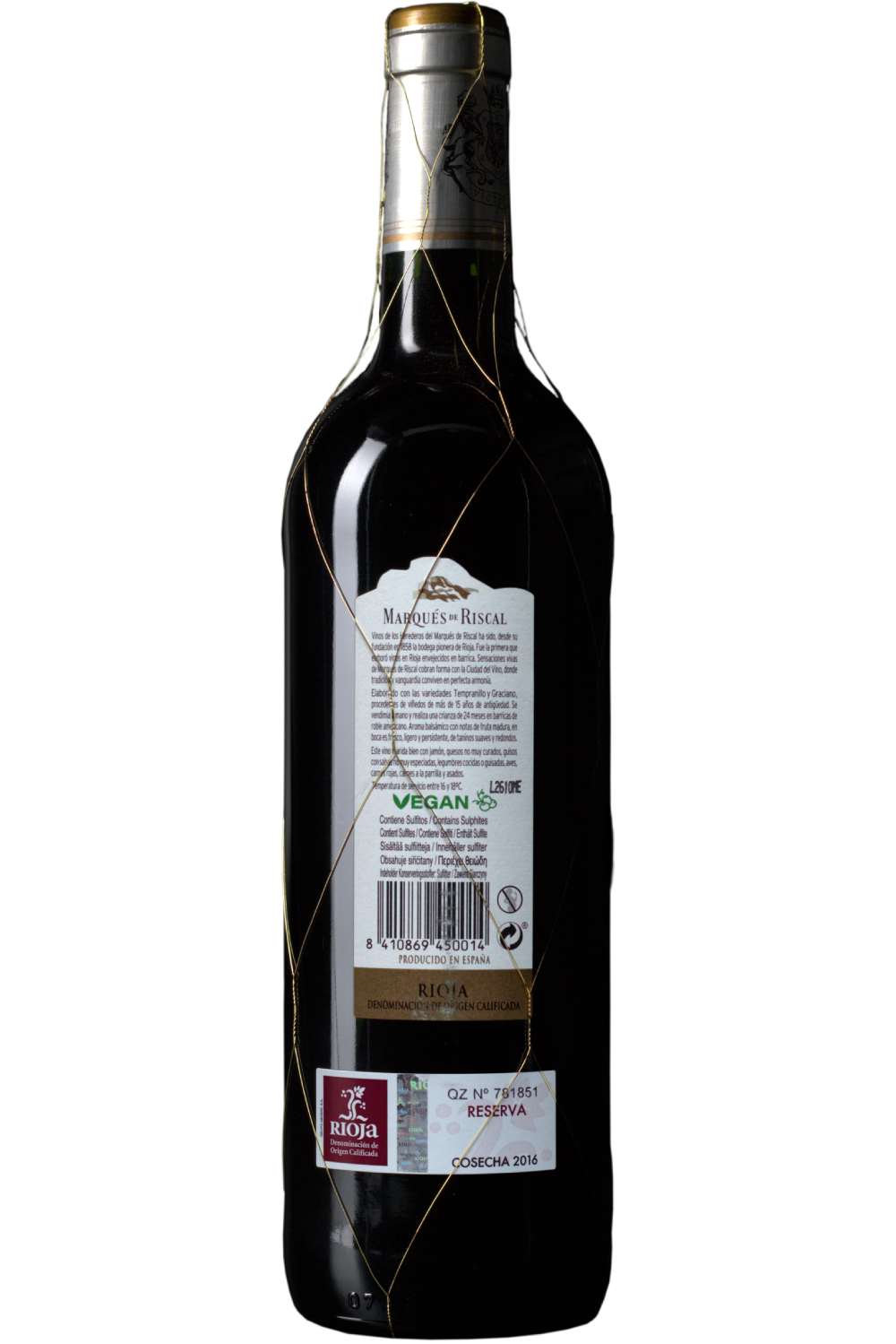 WineVins Marqués de Riscal Reserva Tinto 2016