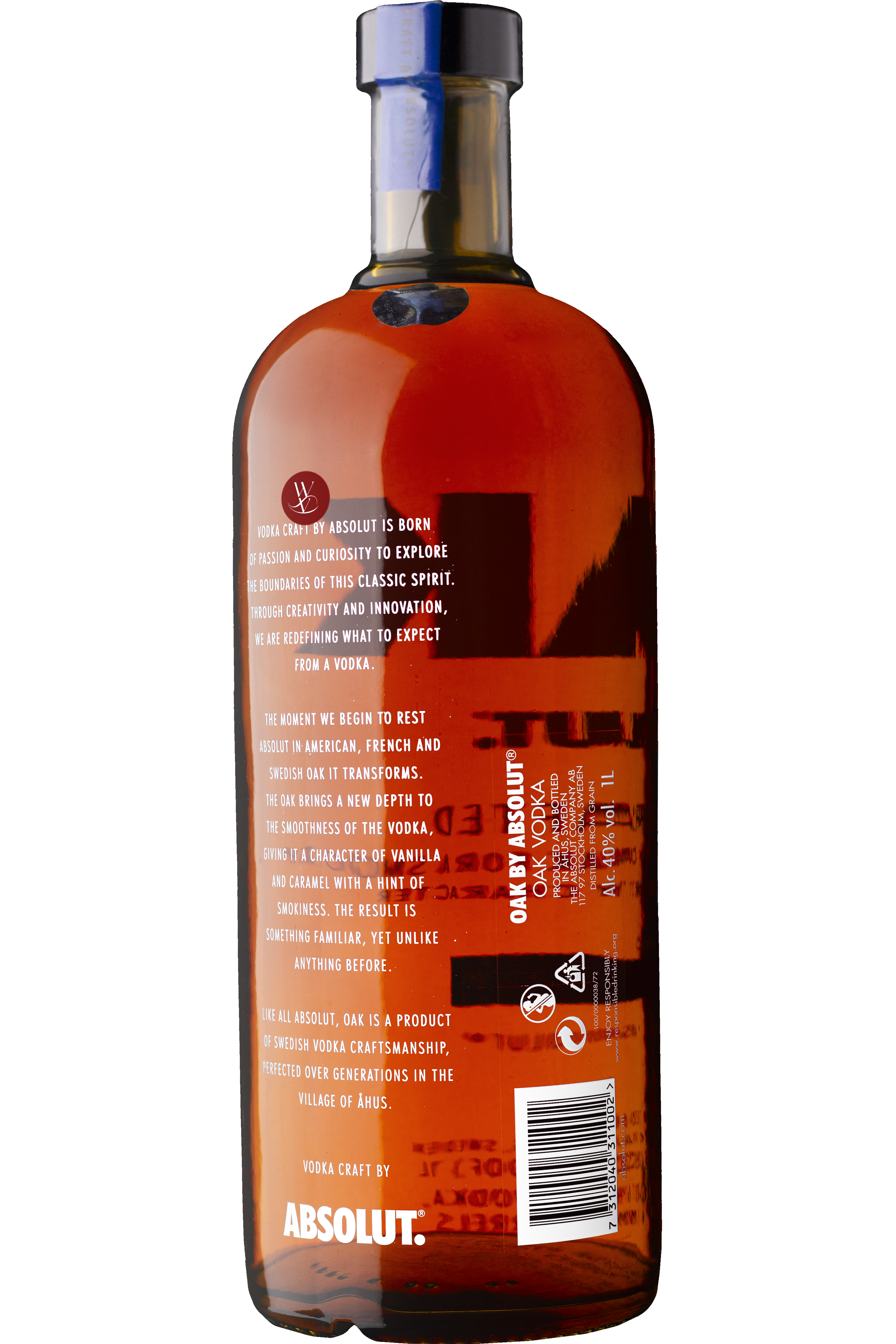 WineVins Vodka Absolut Oak 1L