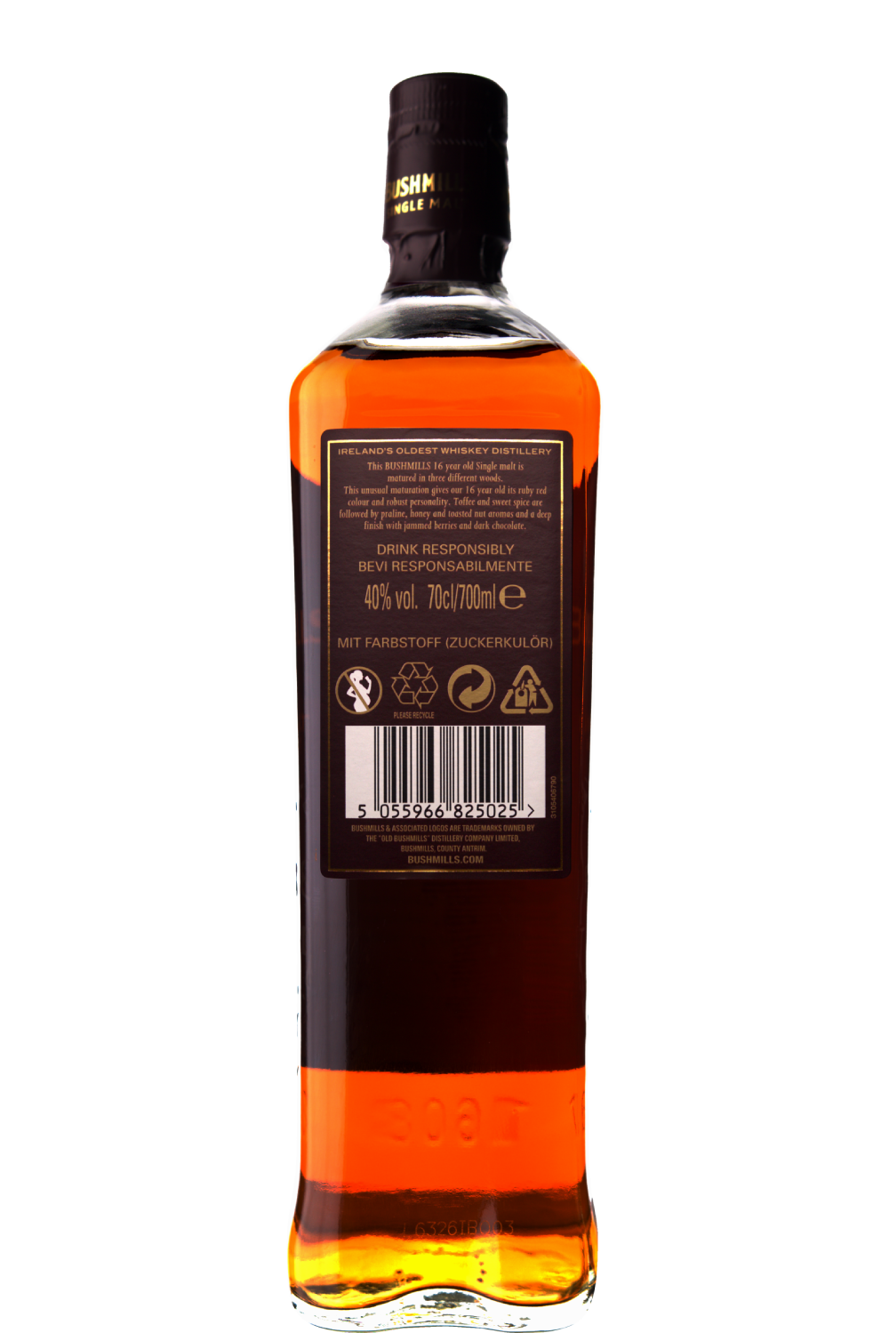WineVins Whisky Bushmills Single Malt Irish Aged 16 Years NV