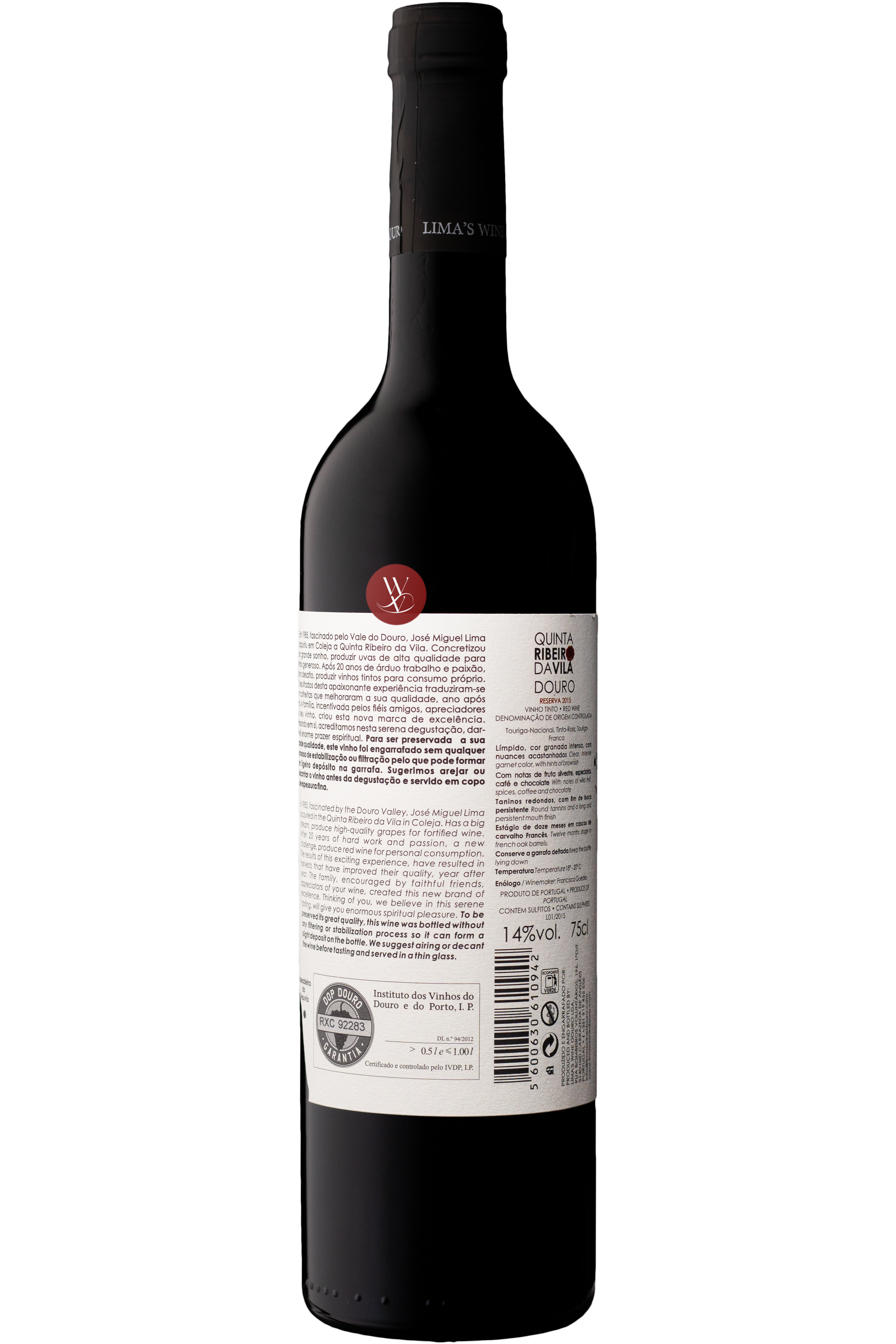 WineVins Quinta Ribeiro da Vila Reserva Tinto 2015 2