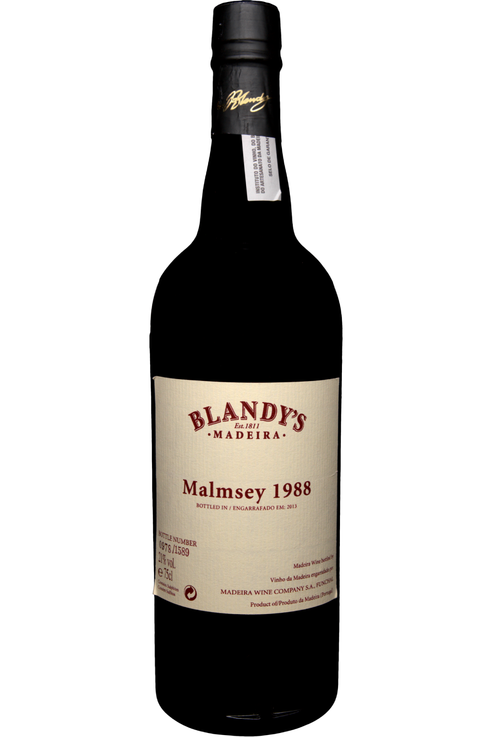 WineVins Blandy's Madeira Vintage Malmsey 1988