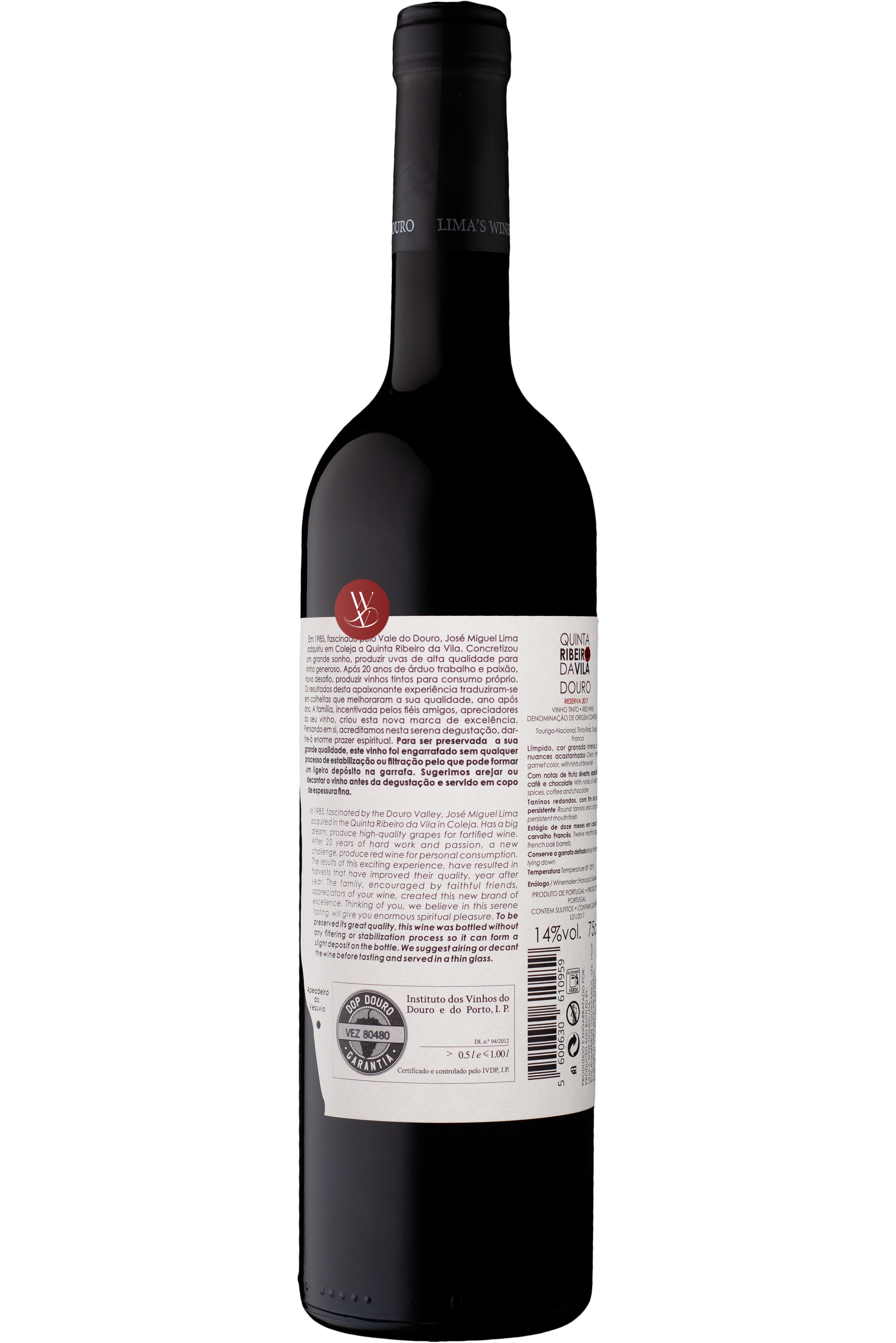 WineVins Quinta Ribeiro da Vila Reserva Tinto 2017