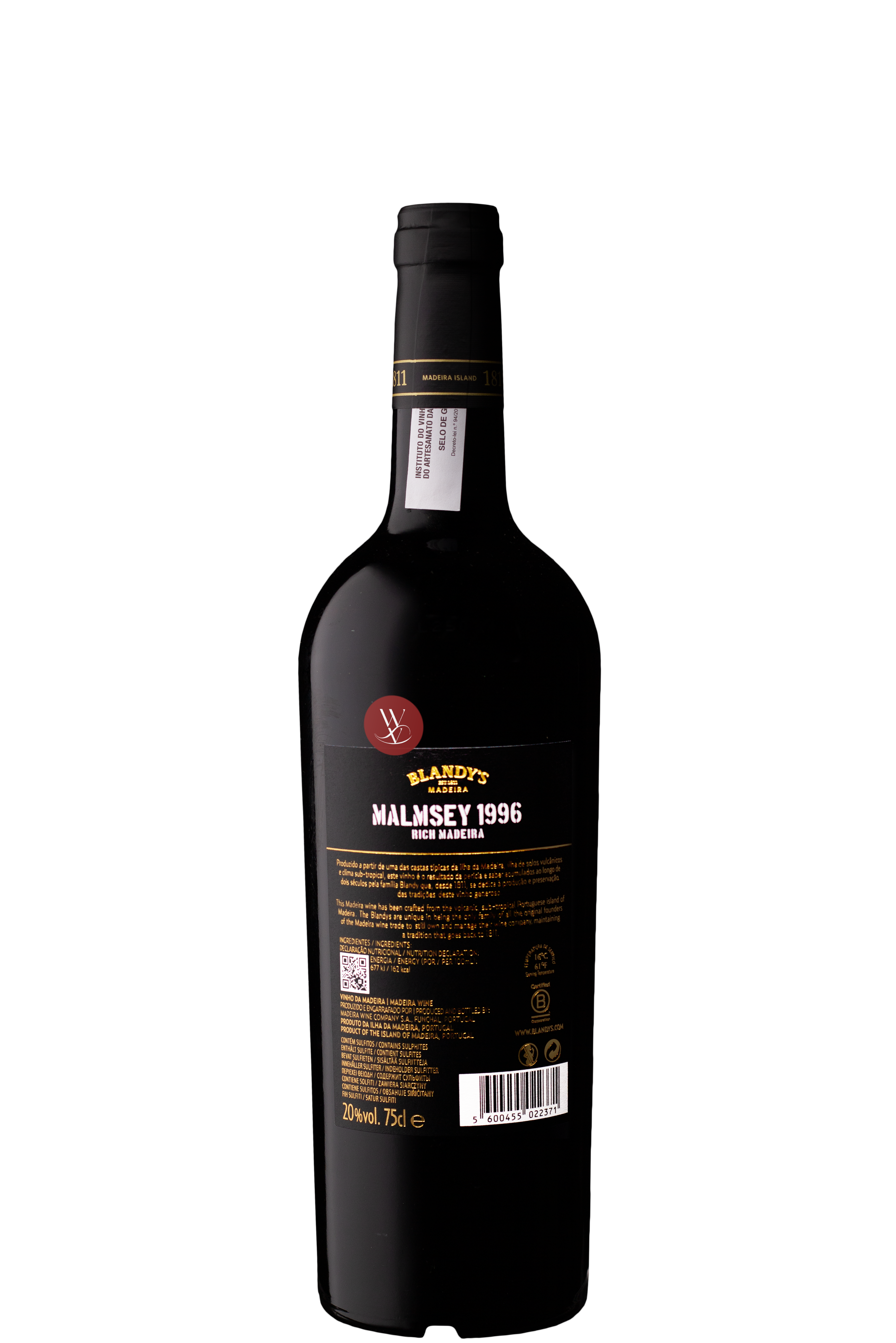 WineVins Blandy's Vintage Malmsey 1996 2