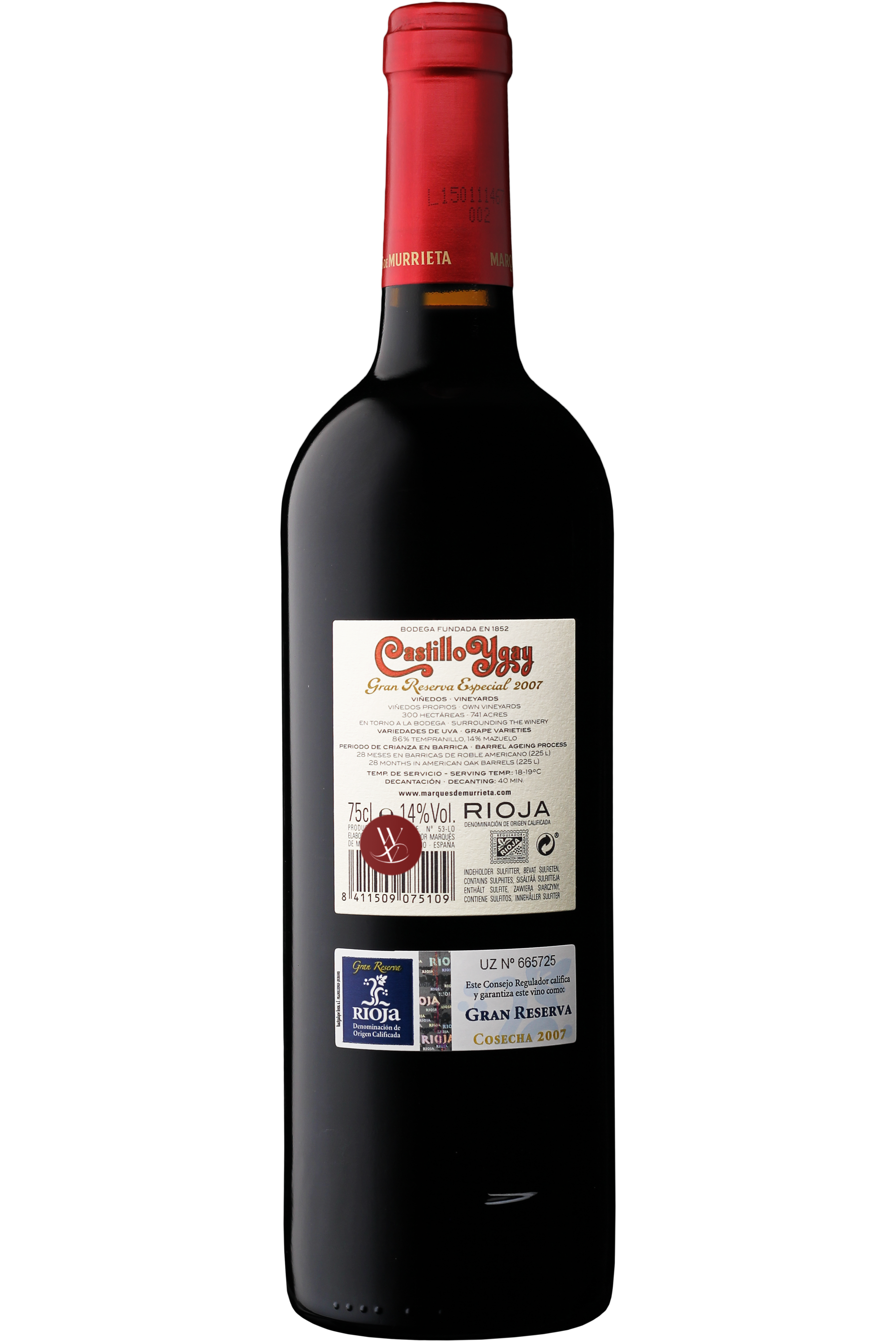 WineVins Castillo Ygay Gran Reserva Especial Tinto 2007 2