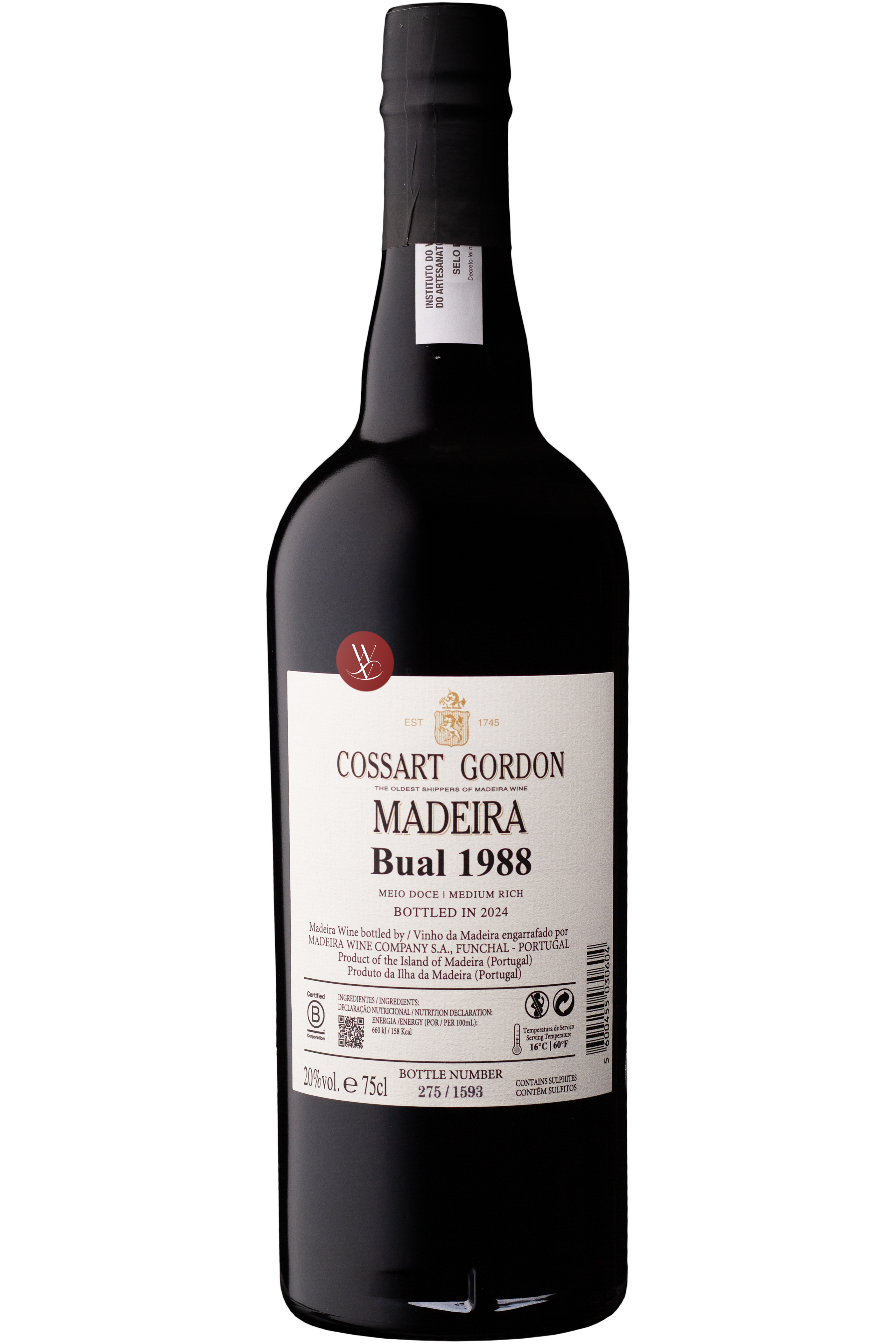 WineVins Cossart Gordon Vintage Bual 1988 2