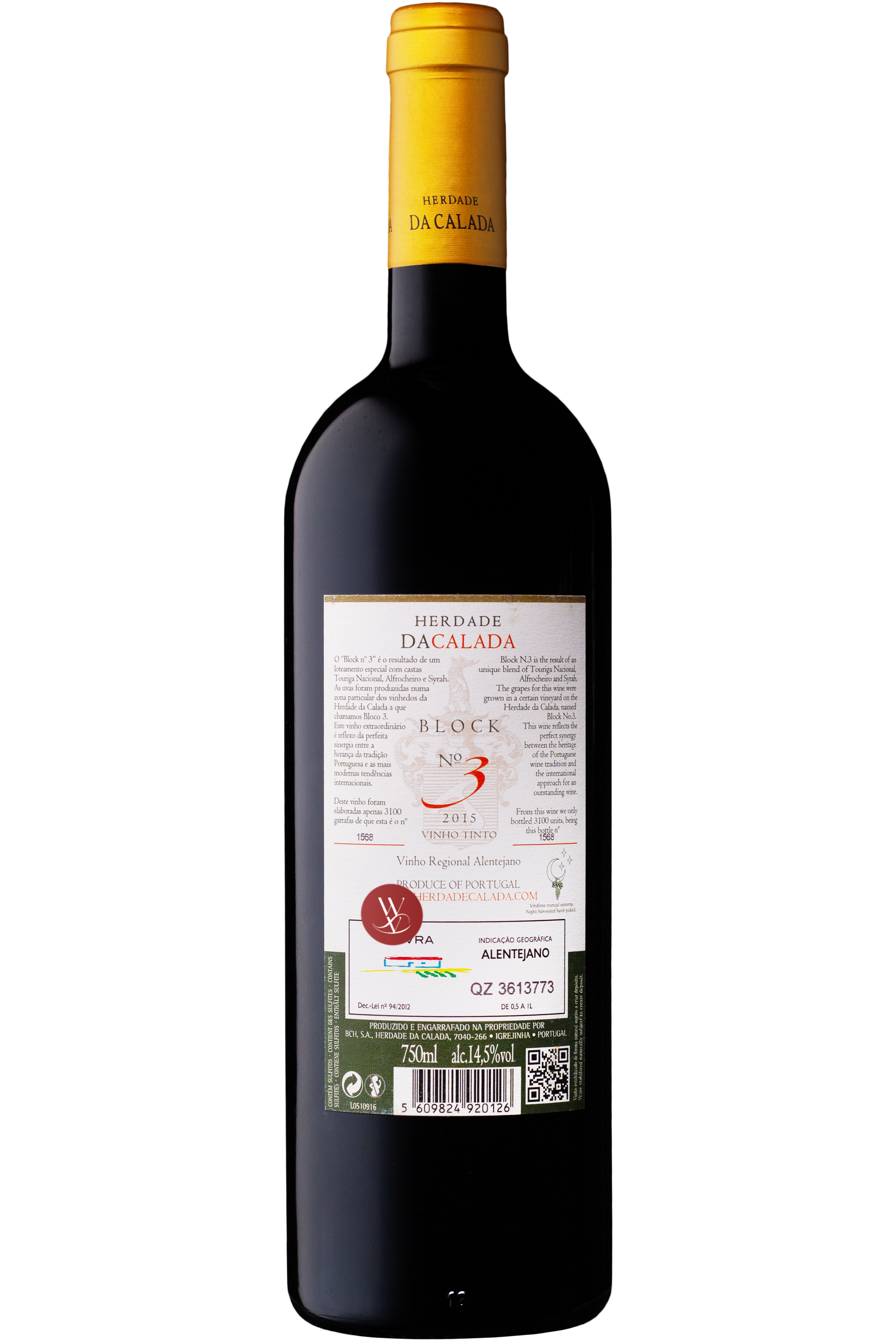 WineVins Herdade da Calada Block Nº3 Tinto 2015 2