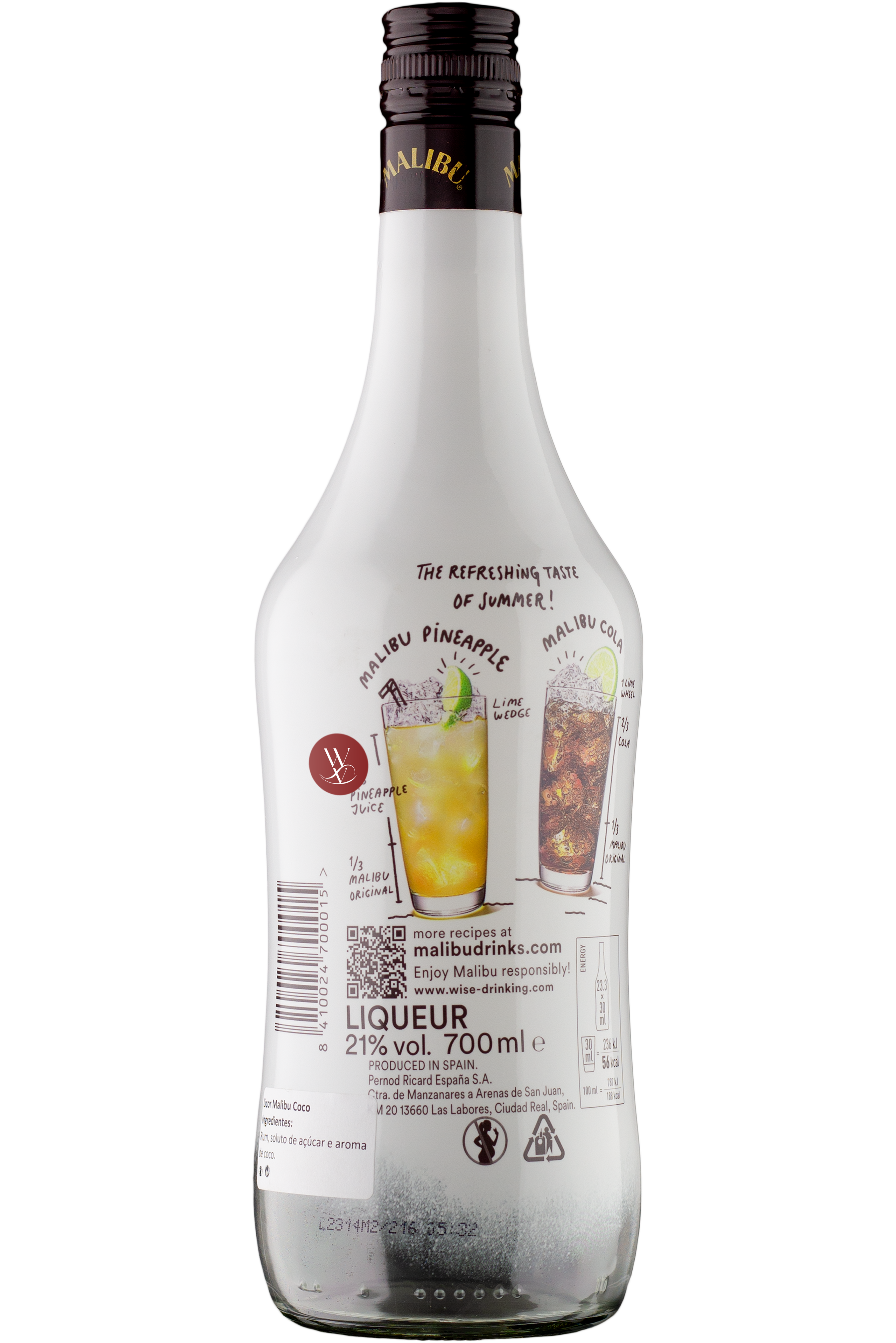 Liqueur de noix de coco Malibu